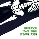 Cross-border Halloween Children's Costume Skull Skeleton White Luminous Ghost Costume Playing One-piece Hooded Costume Costume