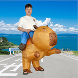 Halloween Rideable Animal Inflatable Costume Holiday Funny Performance Stage Props Capybara Inflatable Suit