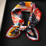 100% Silk Scarf Real Silk Premium Hangzhou Silk Small Square Scarf Spring and Autumn All-match Neck Protection Decorative Shirt Professional Scarf
