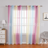Modern Simple Fresh Translucent Gradient Window Screen Scandinavian Living Room Balcony Bay Window New Semi-Shading Gauze One Piece Drop Shipping