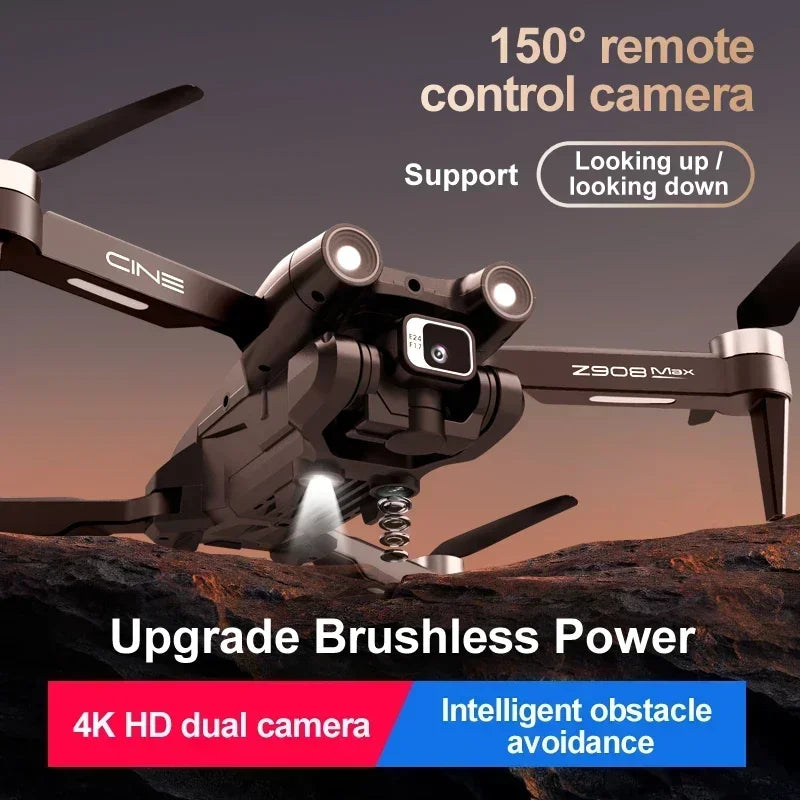 Lenovo Z908 8K Foldable RC Drone 3-Sided Obstacle Avoidance Optical Flow ESC Brushless Quadcopter For Adults