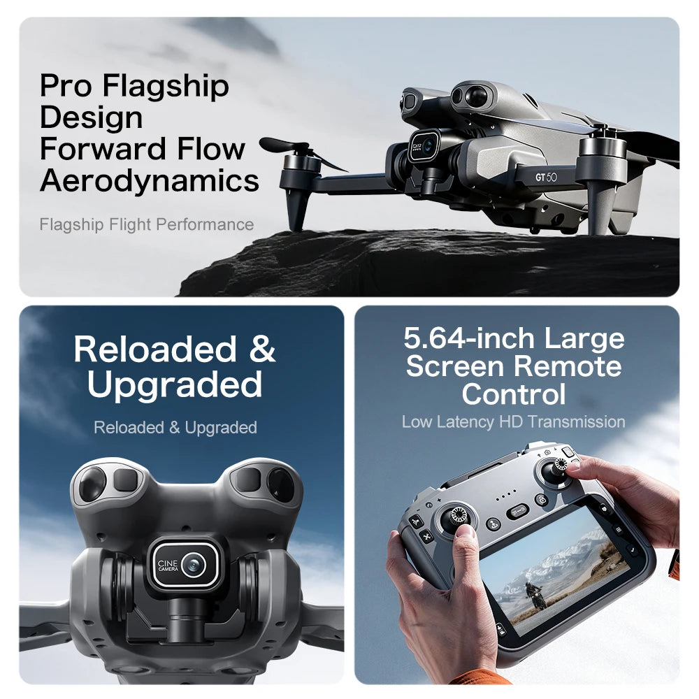 Lenovo GT50 RC Drone With Screen Remote Control GPS 8K HD Lightweight Brushless Quadcopter 5G WIFI FPV Professional Aerial