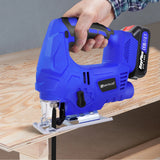 21V Cordless Jigsaw Tool with 2.0 Ah Battery,3000RPM Brushless Motor Portable Multi-Function Power Tool for Wood Metal Cutting