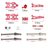 Upgrade Metal Front & Rear Suspension,Wheel Hubs,Bearing,Steering Rob,Aluminum Parts For SCY16101,16102Pro,16104,SG116,Q130 ect