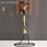 Nordic Metal Candlestick Abstract Character Sculpture Candle Holder Decor Handmade Figurines Home Decoration Art Gift