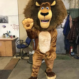 Brown Male Lion Mascot Costume Adult Cartoon Character Outfit Suit Halloween Carnival Cosplay Party Props Accessories
