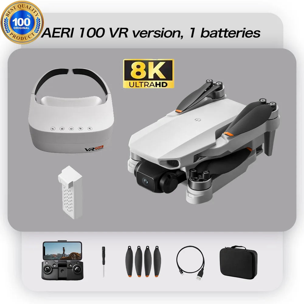 Aeri100 Drone Professional HD Camera WIFI FPV UAV VR Glasses Remote Control Fold Aerial Photography Quadcopter Airplane Toys New