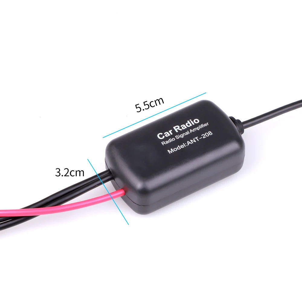 DAB+FM Car Stereo Antenna Aerial Splitter Cable Adapter 12V Radio Signal Amplifier Antenna Signal Booster FM/AM Car Accessories
