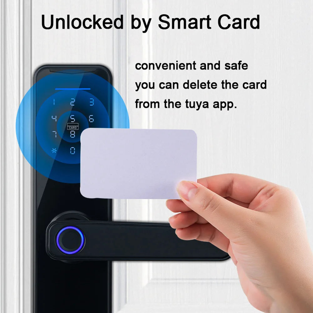 Smart Lock Access Prevention Fingerprint Lock Door with Keypad Entry Electronic Deadbolt Lock