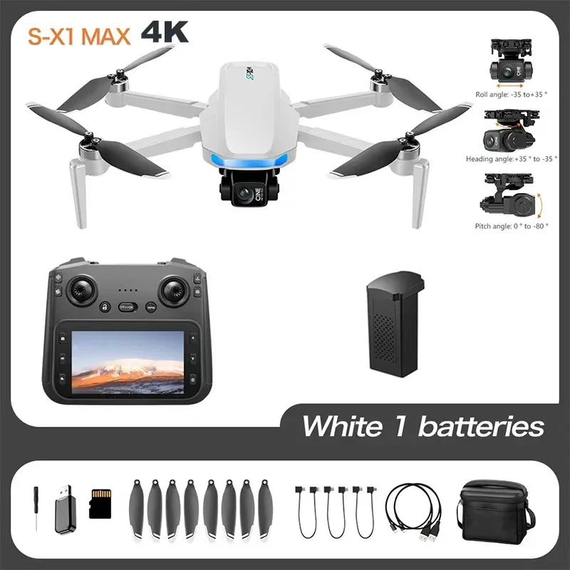 Lenovo S-X1 GPS Drone 8K HD professional camera Three-axis gimbal WIFI Obstacle Avoidance Quadcopter Brushless Toy Gift