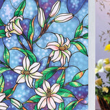 2/3m Flower Window Film Vinyl Opaque Glass Film Privacy Protection Glass 3D Stickers Stained Window Glass Films Home Decoration