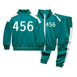 Cosliy New 2025 Squid Player Seong Gi-hun Cosplay Costume 456 Tracksuit Calamari Disguise Halloween Clothes Men Women Kids Boys