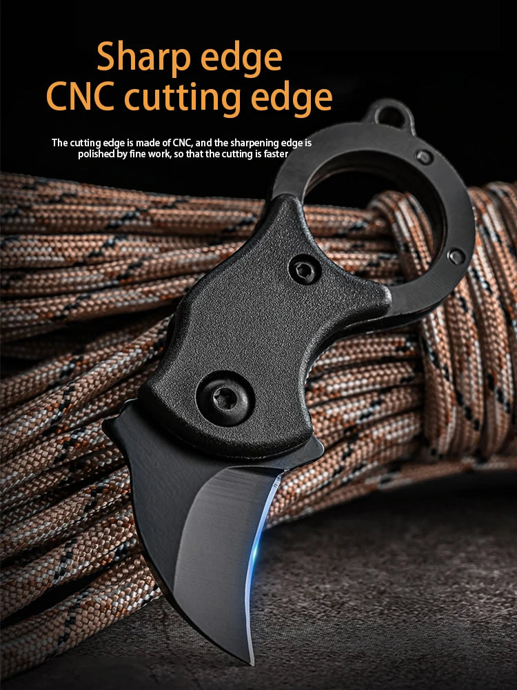 Mini Fox Necklace Pocket Knife Outdoor Portable Defense Eagle Claw Folding Knife Home Travel Open Box Keychain Folding Knife