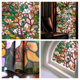 Window Privacy Film Adhesive Film Static Clings 3D Decorative Flower Window Film Stained Vinyl Glass Christmas Window Sticker