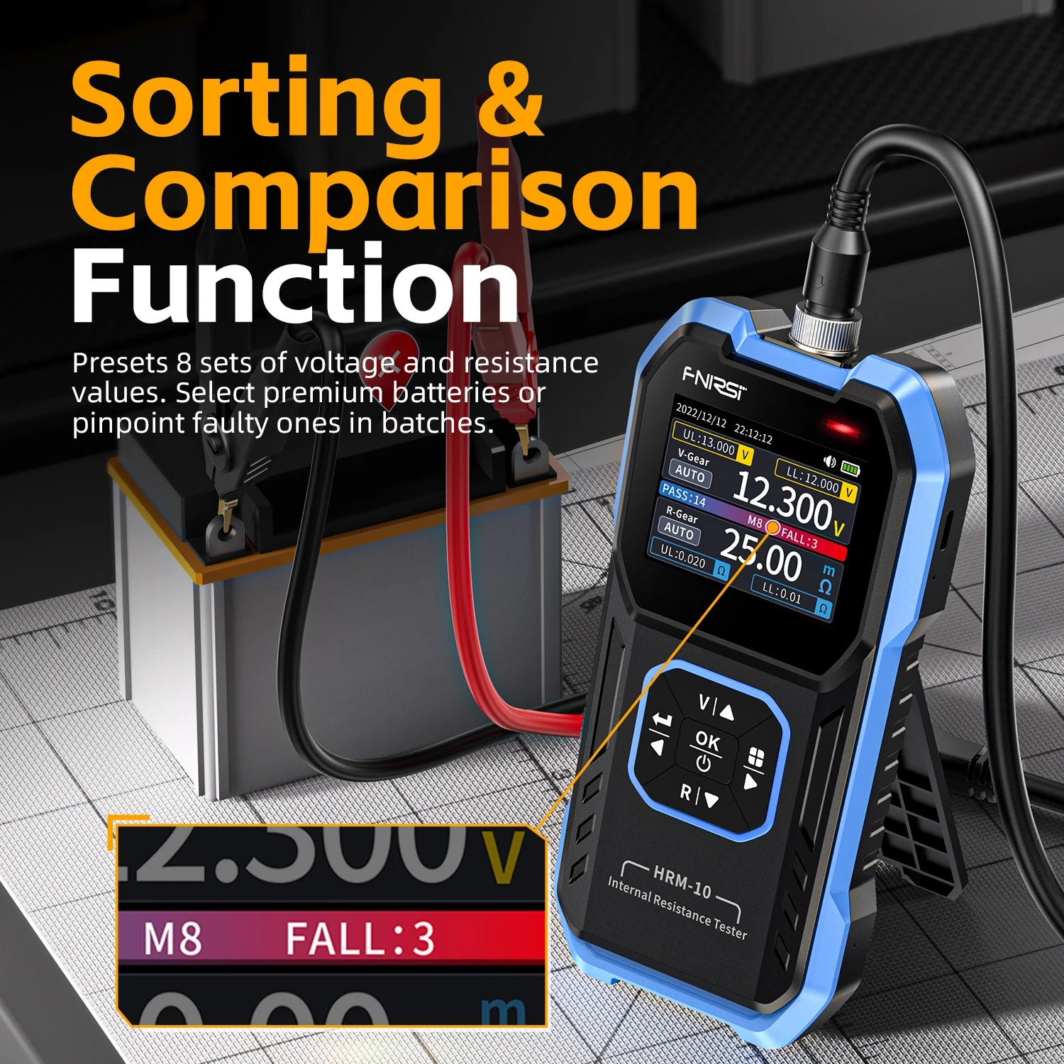 HRM-10 Battery Voltage Internal Resistance Tester