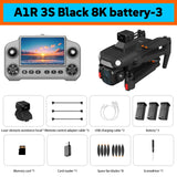 New A1R 3S GPS Drone 8K Professional Camera Aerial FPV Brush power Laser Obstacle with Large Screen Remote Control Folding RC