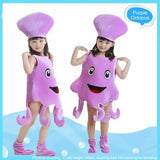 Sea Turtle Cosplay Costume Children‘s Marine animals Performance Clothing Set Hat Clothes Shoe Kids Anime Octopus Shark Dolphin