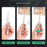 16CM Professional High Precision Stainless Steel Jewelry Tweezers Sandblasting DIY Diamond Gem Jewelry Jeweler's Slotted Buckle