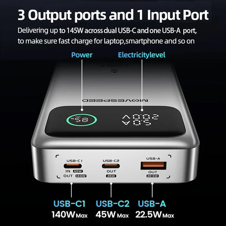 MOVESPEED 25000mAh portable power bank 140W fast charging