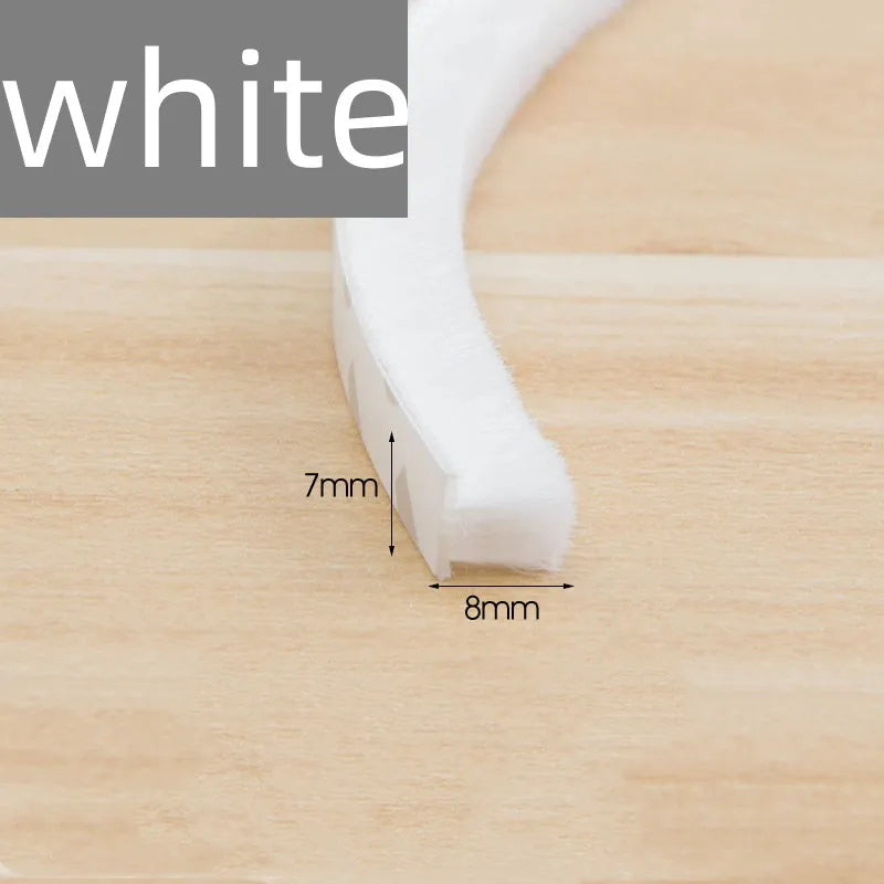 10M Brush Strip Self Adhesive Door Window Sealing Strip Door Window Windproof Dust Sound Insulation Strip Gasket Home