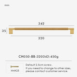 Nurlin New Solid Brass Knurling Brushed Cross Brass Cabinet Long Appliance Pull Bar Furniture Refrigerator Door Kitchen handle