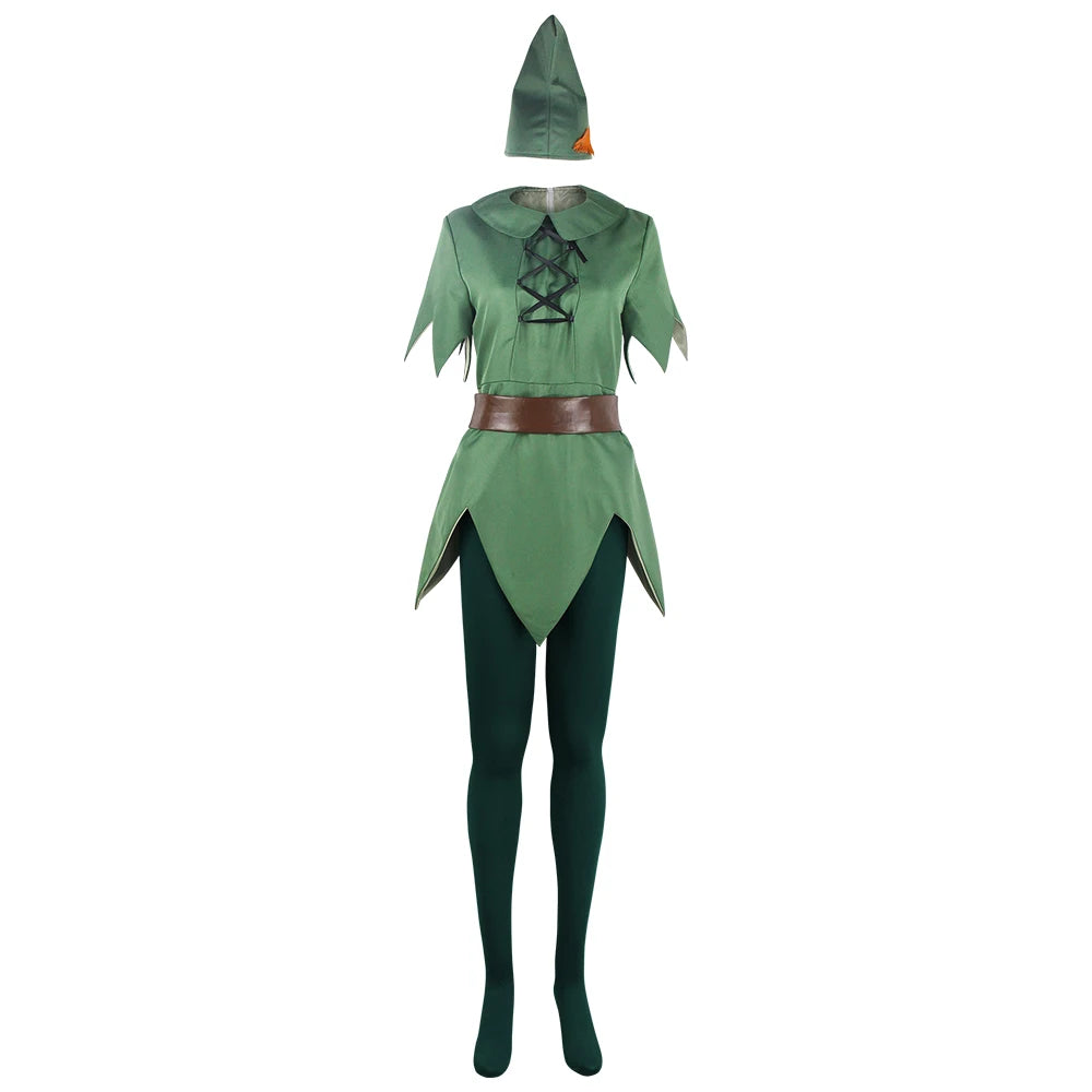 Peter Pan cos clothes green fairy elf clothes cosplay stage performance performance clothes suit