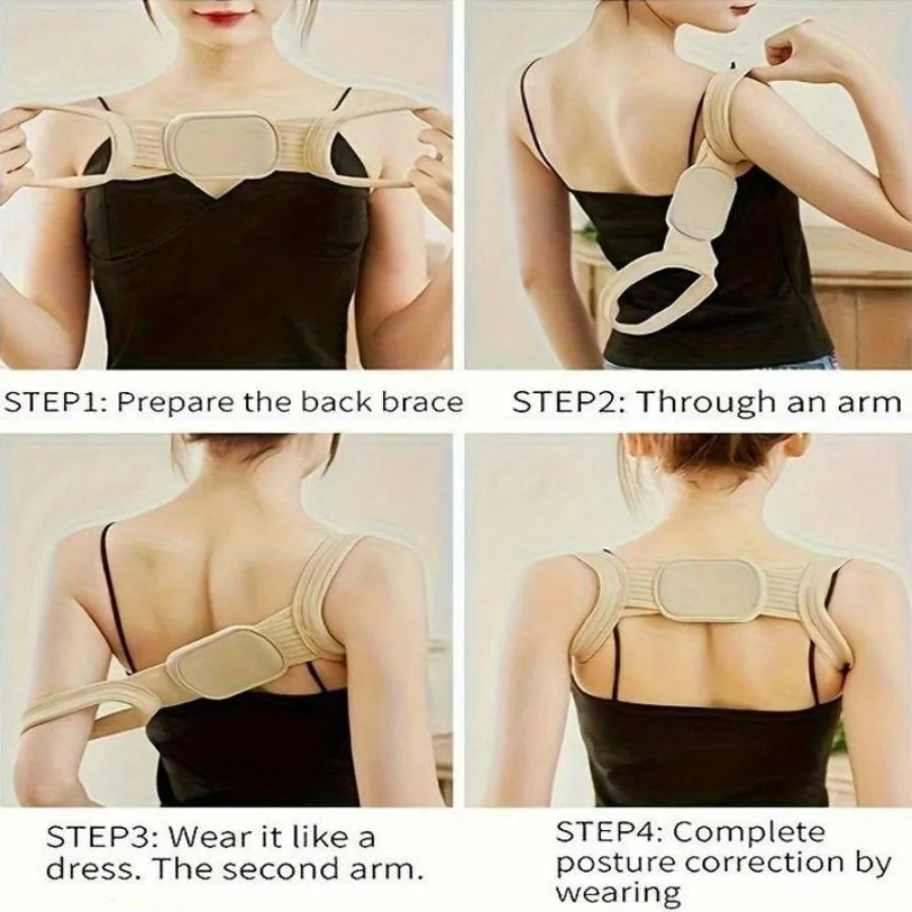Adjustable Posture Corrector Belt For Men & Women Hunchback Relief Back Support Brace Home Office Sport Upper Back Neck Brace