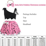 New 2026 Infant Toddle Pebble Bone Fancy Dress Up Halloween Caveman Cavegirl Flint stone Costume For Girl COS