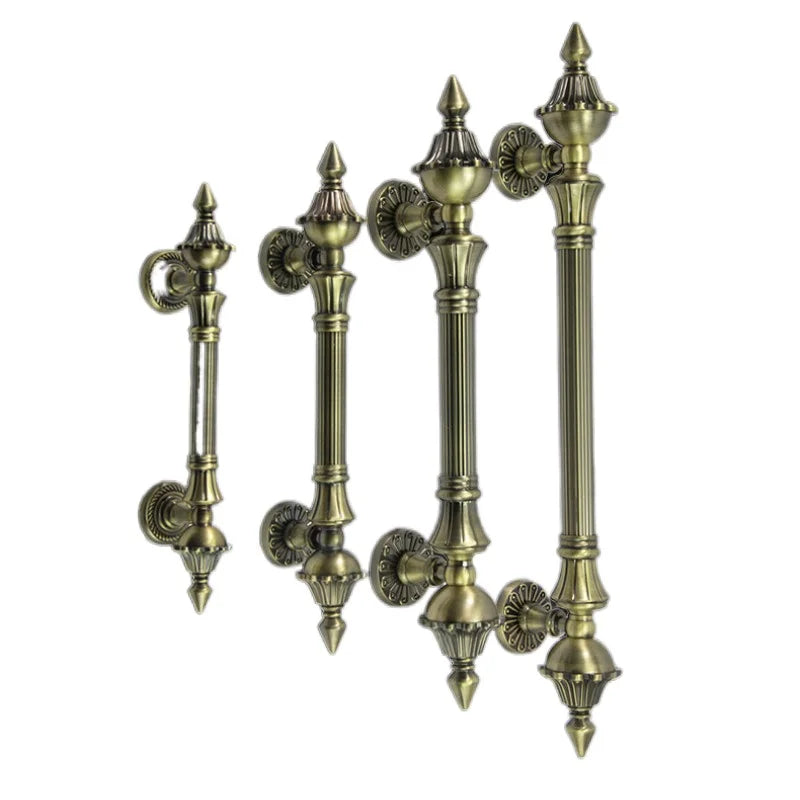 1pcs Door Handle Antique Zinc Alloy 280-550mm Length Handle Door Pull Bronze Gate Hotel Entrance Shopping Mall Door Handle
