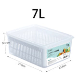 Refrigerator Storage Box Fridge Organizer Fresh Vegetable Fruit Boxes Drain Basket Storage Containers Pantry Kitchen Organizer