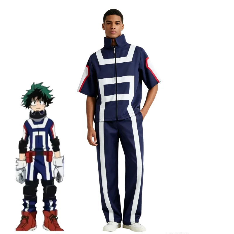 Anime My Hero Academia Cosplay School Gym Sport Suit Costume for Men Women Uniform T-shirt Pants Gymnastics Set for Roleplay