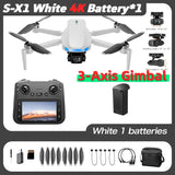Lenovo S-X1 MAX GPS Drone 3-Axis Gimbal 8K Camera 5000m FPV Foldable Drone with LCD Remote Screen 3 Batteries Professional UAV