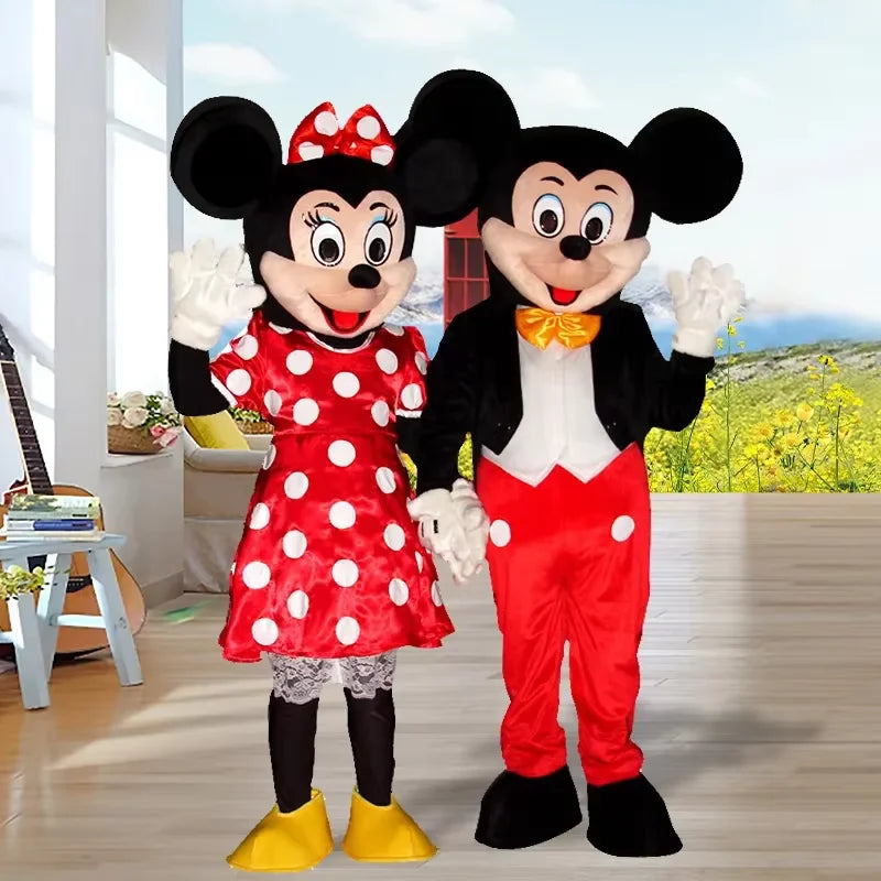 Hot Sale Mickey Minnie Mouse Cartoon Character Costume Anime Stitch Mascot Costume Christmas Party Props Advertising Fancy Dress
