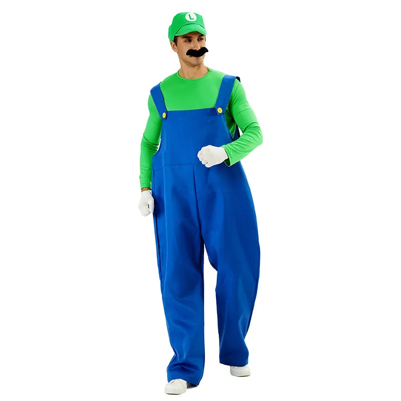 Halloween Costume Party Dress, Mary Costume, Cosplay, Adult Men And Women's Costume, Mario Performance Costume