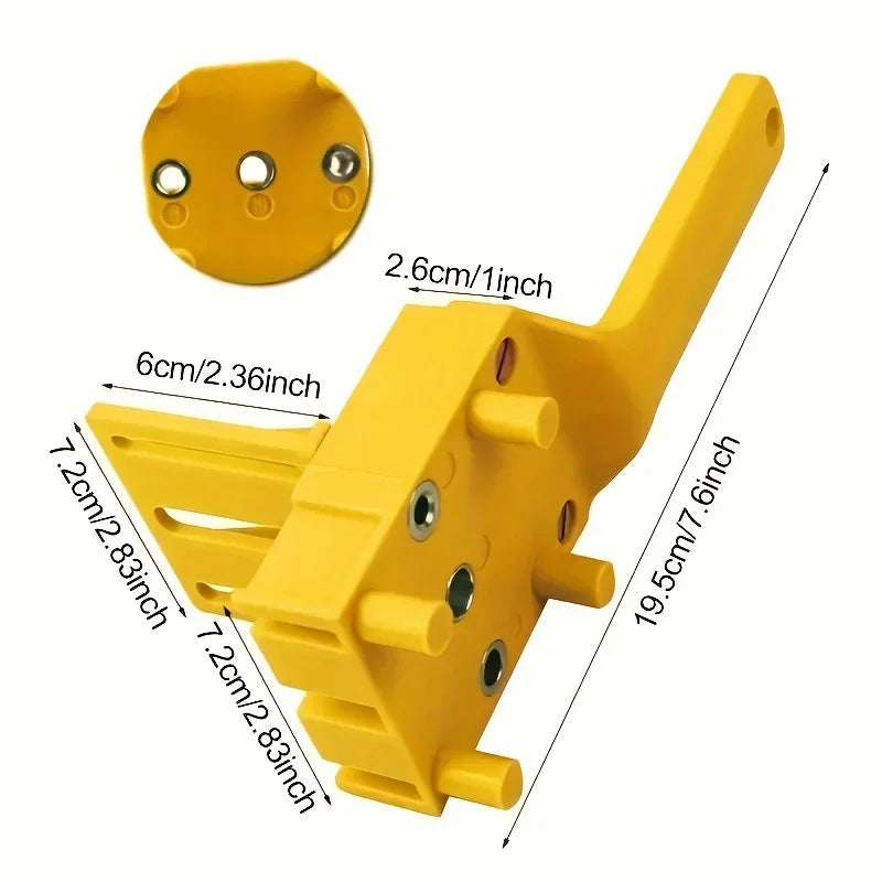 Woodworking Straight Hole Drilling Locator Handheld Furniture Wood Tenon Wooden Board Connection Positioning Drilling Tool