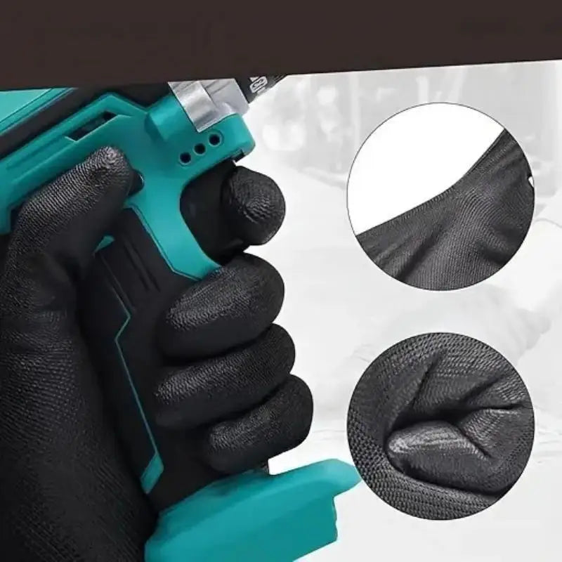 12 Pair Black /Grey/ horticulture Gloves Safety Work Gloves Repair Gloves Palm Coated Gloves Carpenter Repairman Supplies