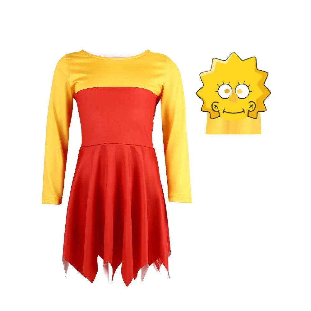 Cy2025 Complete Simpson Anime Cosplay Set, Stage Performance, Parent-Child