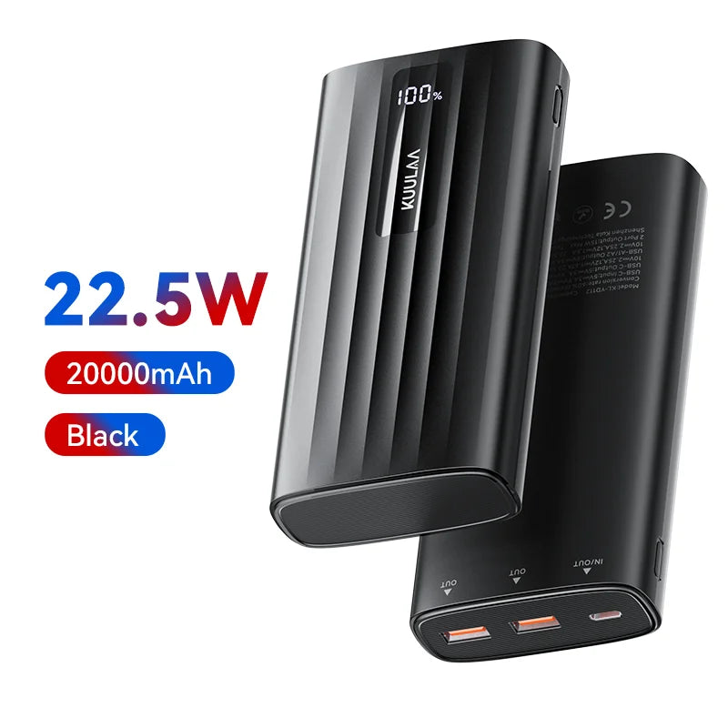KUULAA 20000mAh portable power bank 5W fast charging