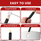 Heavy Duty Glass Cutting Tool Kit Glass Running Breaking Pliers and Class Cutters Tools Kit Wheeled Glass Tile Nippers