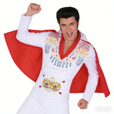 Elvises Cosplay Costume Anime Presleleying Rocker Singer Performance Jumpsuit Suit Adult Kids Party Halloween Costume For Men