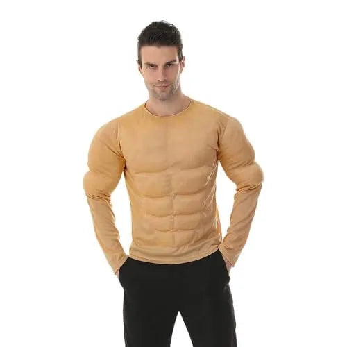 Halloween Costume Funny Muscular Man Muscle Cosplay Suit for Birthday Party Man Clothes Carnival Easter Purim Fancy Dress
