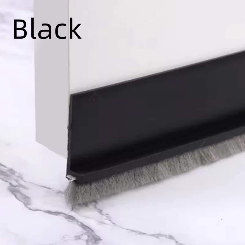 1m Door Seal Draft Stopper With Brush Reduce Noise Rubber Door Sweep Breeze BlockerInsect Proof Dust Proof And Sound Proof Seal