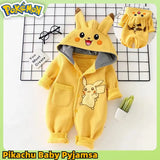 Pokemon Pikachu Cartoon Baby Pyjamsa Newborn Winter Long-Sleeved Clothing Kids Rompers Babies Toddler'S Clothes Costume Onesie