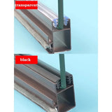 1/3/5M Door And Window Sealing Strip Aluminum Windproof Alloy Fixed Glass Gap Three T Type Fill The Card Slot Rubber Strips