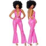 Halloween Vintage Party 70's 80's Hippies Costumes Cosplay Jumpsuit Carnival Music Festival Disco Dance Hippies Outfits Suit