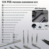 138 In 1 Mini Electric Screwdriver Set Precision Magnetic Phillips Bits Portable  Durable Alloy For PC iPhone DIY Repairs Tools