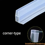2Meter Widened F/h shape silicone rubber Frameless shower room door window glass seal strip weatherstrip for 6/8/10/12mm glass