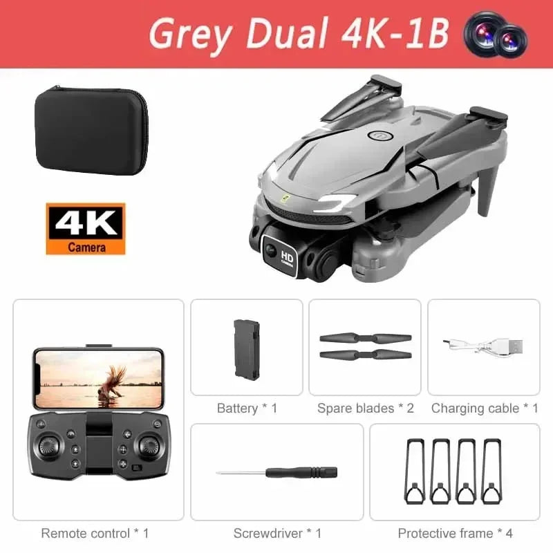 V88 Drone 8K Professional HD Camera Height Maintaining 4 Sides Obstacle Avoidance RC Quadcopter for Adult Child Toys