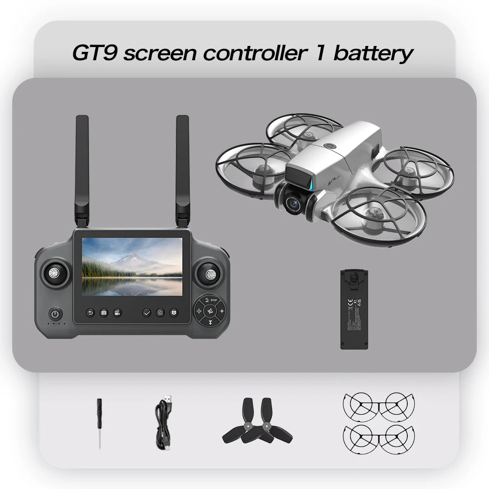 Lenovo GT9 GPS 8K Beginners Drone with 4.3"Screen 4K Control Remote Electric Lens HD Dual Camera Optical Flow positioning Hover