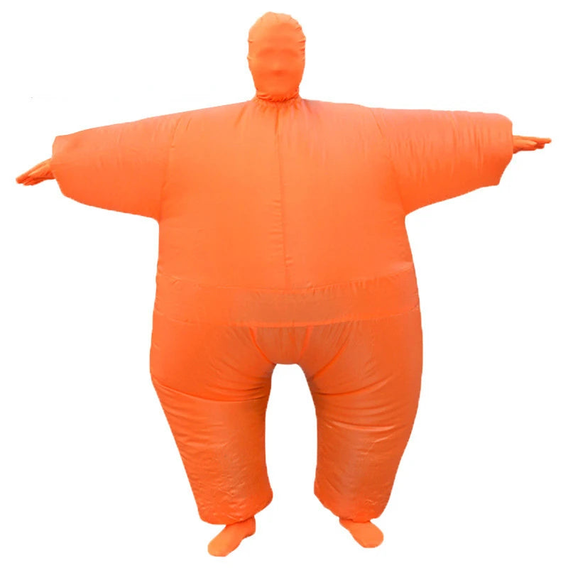 Halloween Adult Funny Role Play Fat Masked Man Sumo Inflatable Costume Unisex Colorful Full Bodysuit Carnival Dress Up Party
